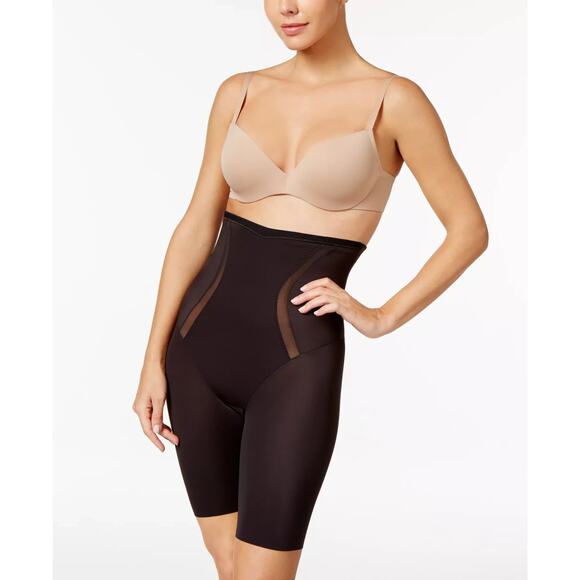 Maidenform Women's Firm Foundations High-Waisted Thigh Slimmer Black Size M 1016 - Picture 1 of 3